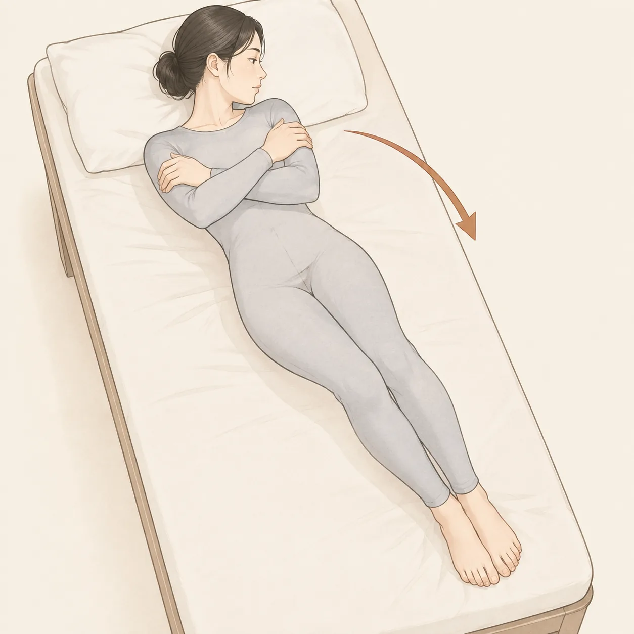 床上翻身与体位转换示意图
