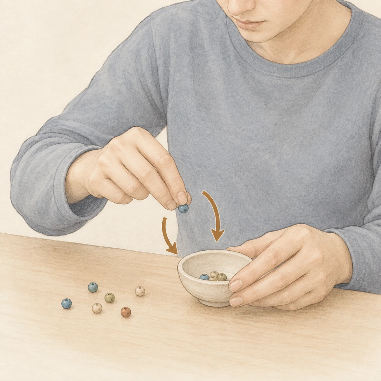 手部灵巧性训练示意图