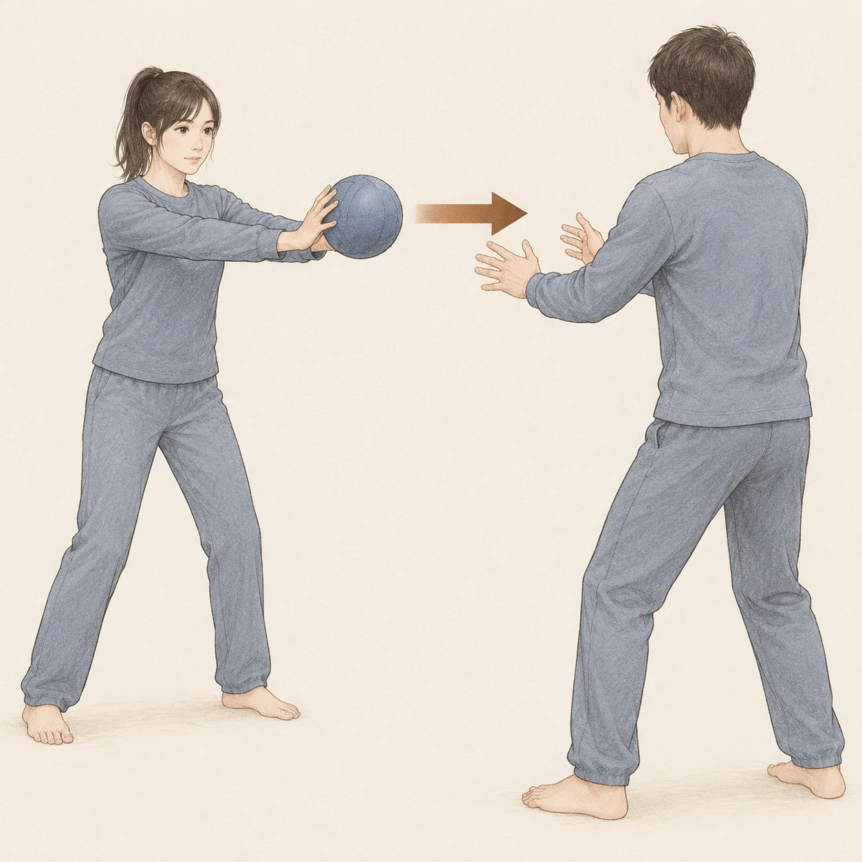 上肢增强式训练(弹震训练)示意图
