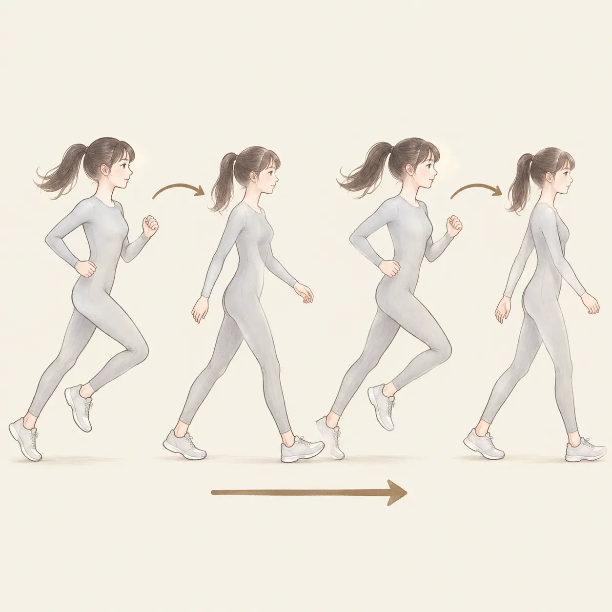 跑步进阶示意图